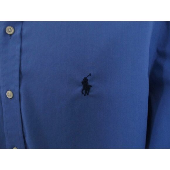 Polo Ralph Lauren Blue Poplin Shirt Men’s Large - Picture 2 of 16